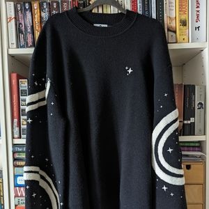 Carmico Black Stargazer Turtleneck Sweater